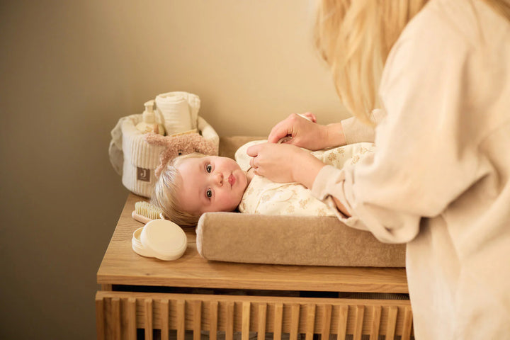 Jollein commodemandje Cloudy Rib Oatmeal voor op de commode