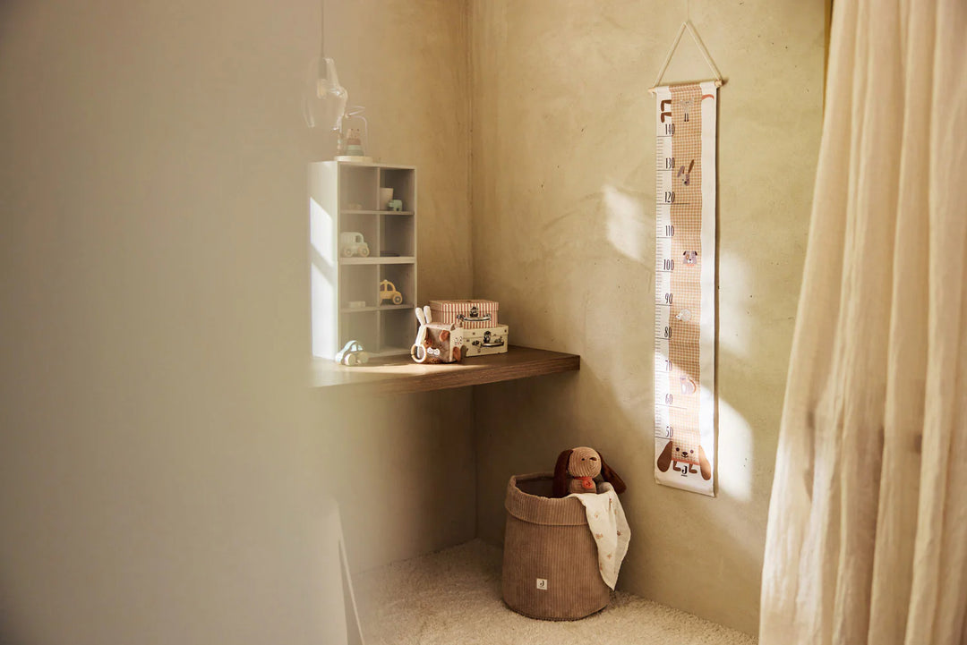 Jollein opbergmand Cloudy Rib Milky Coffee voor commode en babykamer