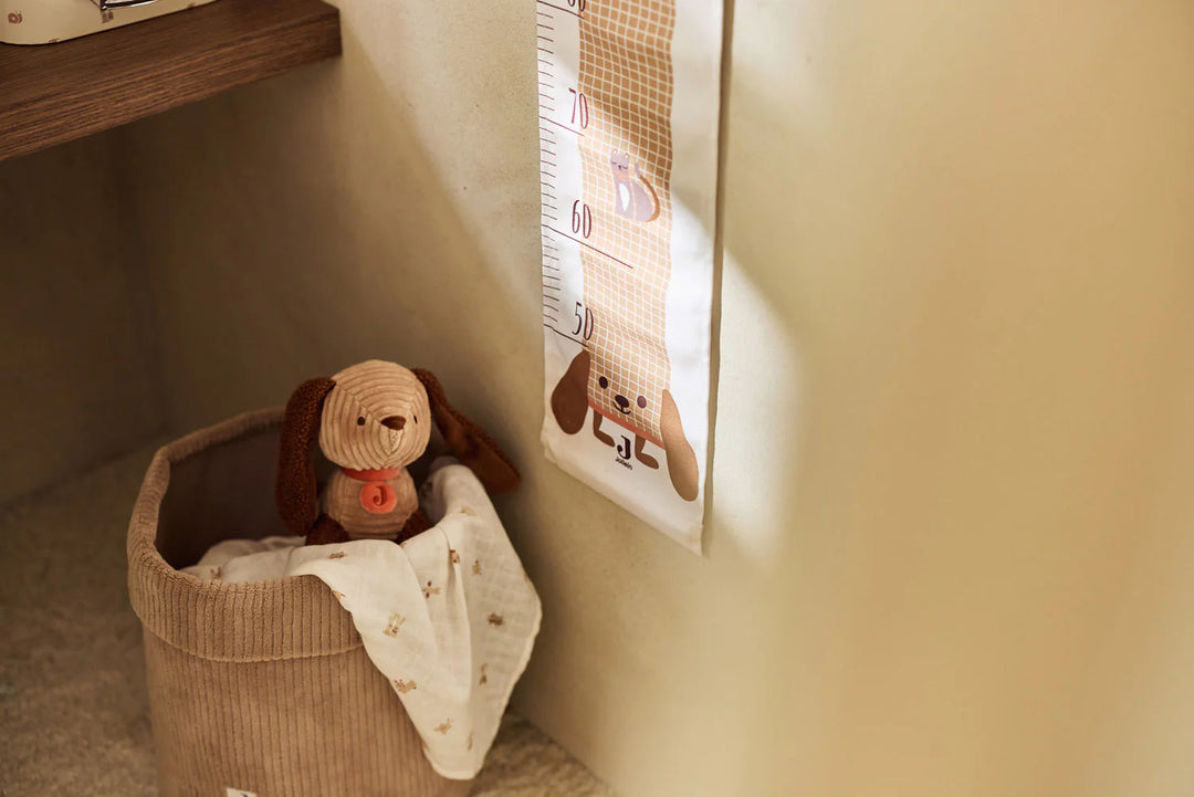 Jollein opbergmand Cloudy Rib Milky Coffee voor commode en babykamer