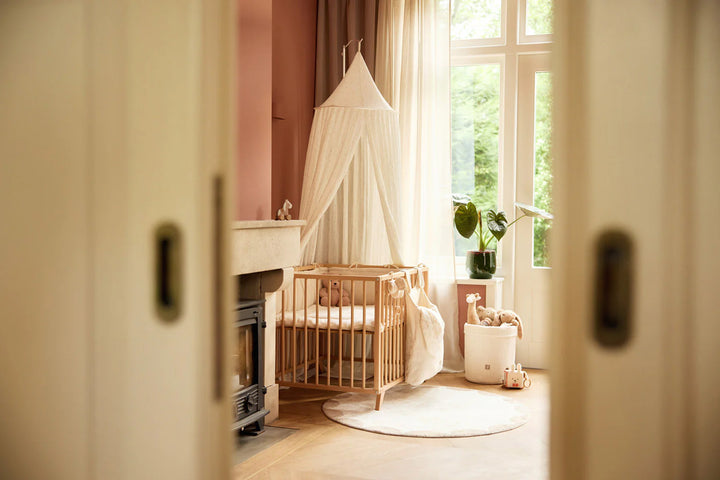 Jollein opbergmand Cloudy Rib Oatmeal met zachte ribstof
