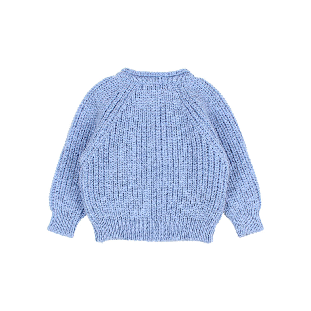 Búho - Cardigan Baby Soft Knit Soft Blue