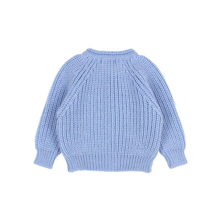 Búho - Cardigan Baby Soft Knit Soft Blue
