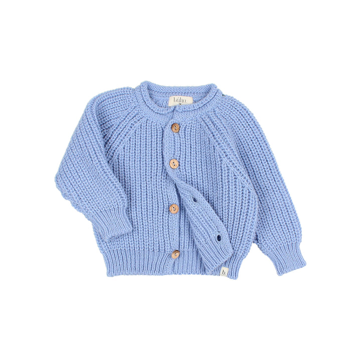 Búho - Cardigan Baby Soft Knit Soft Blue