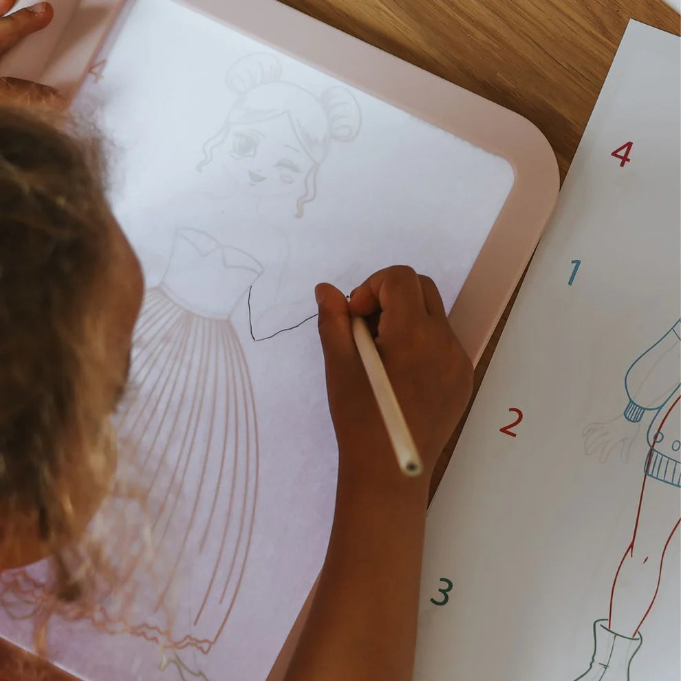 Kidywolf - Kidydraw-pro A4 Light Table 2in1 Fasion | Roze