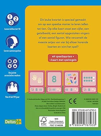 Kwartet Ik Leer Tellen van 1 Tot 10
