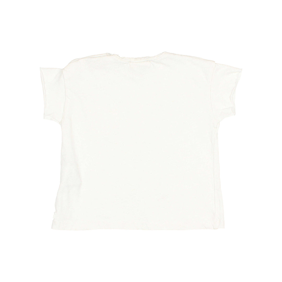 T-shirt Baby Pocket Linen White
