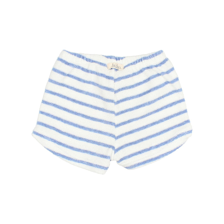 Short Baby Terry Stripes Placid Blue