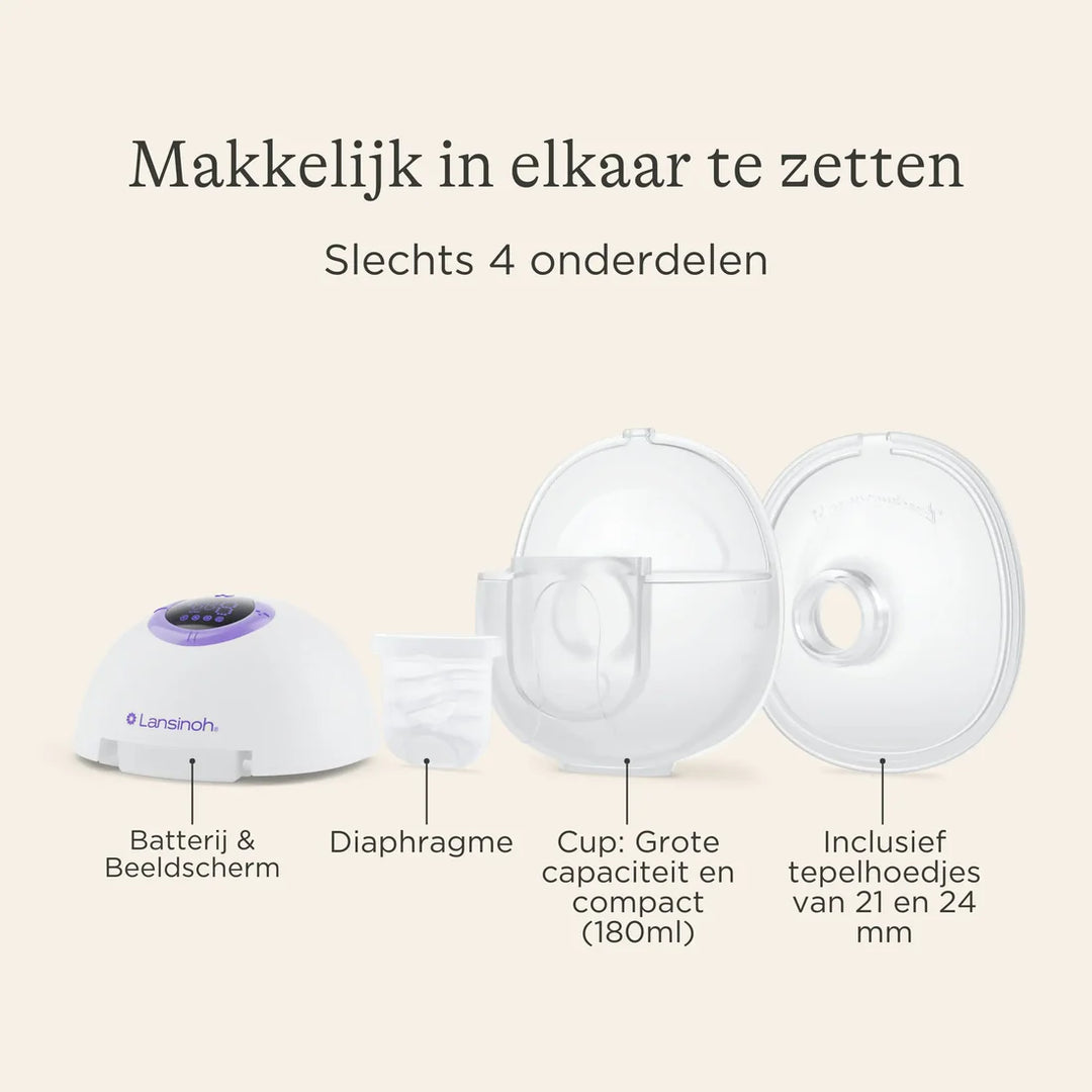 Lansinoh - Borstkolf Draadloos Double | Handsfree & Stil