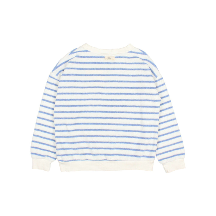 Sweater Terry Stripes Placid Blue