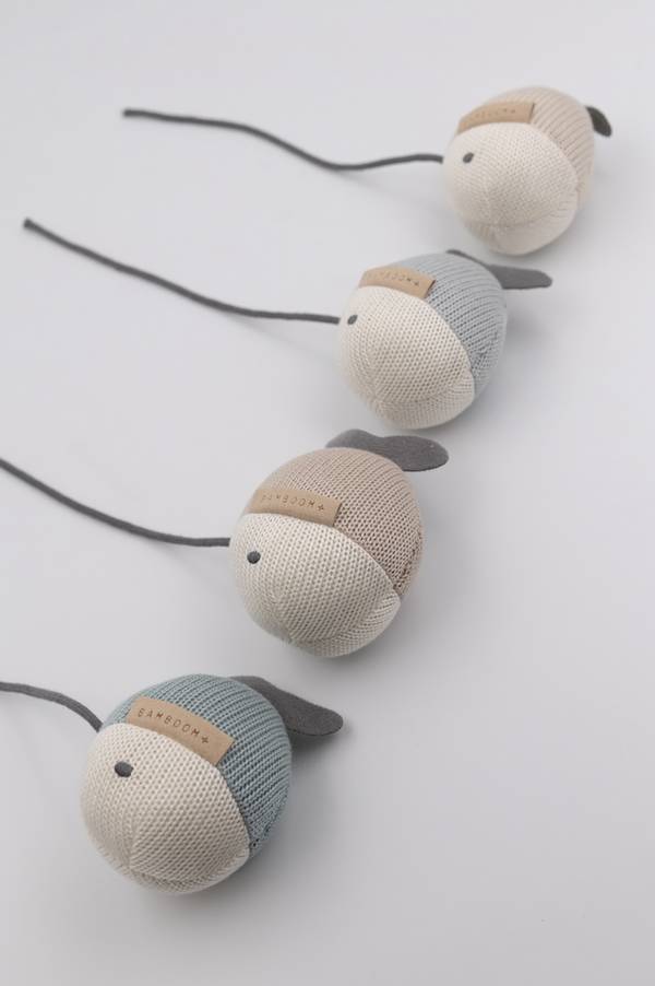 Bamboom - Muziek Speeltjes voor Muziekmobiel Vis (4pack) | Blauw