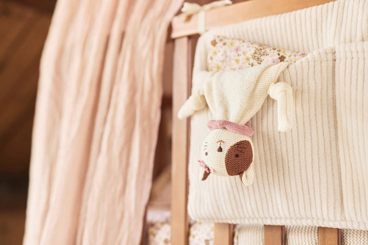 Jollein organizer Cloudy Rib Oatmeal met extra vakken voor speelgoed