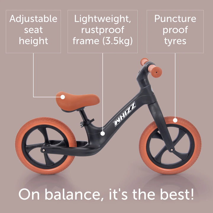 Tickit - Loopfiets Whizz | Zwart