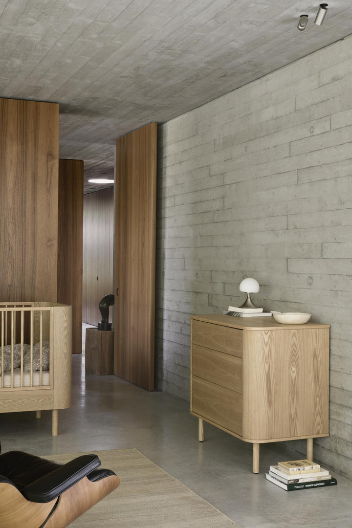Quax Yume commode in Natural Ash met 3 lades en afgeronde hoeken