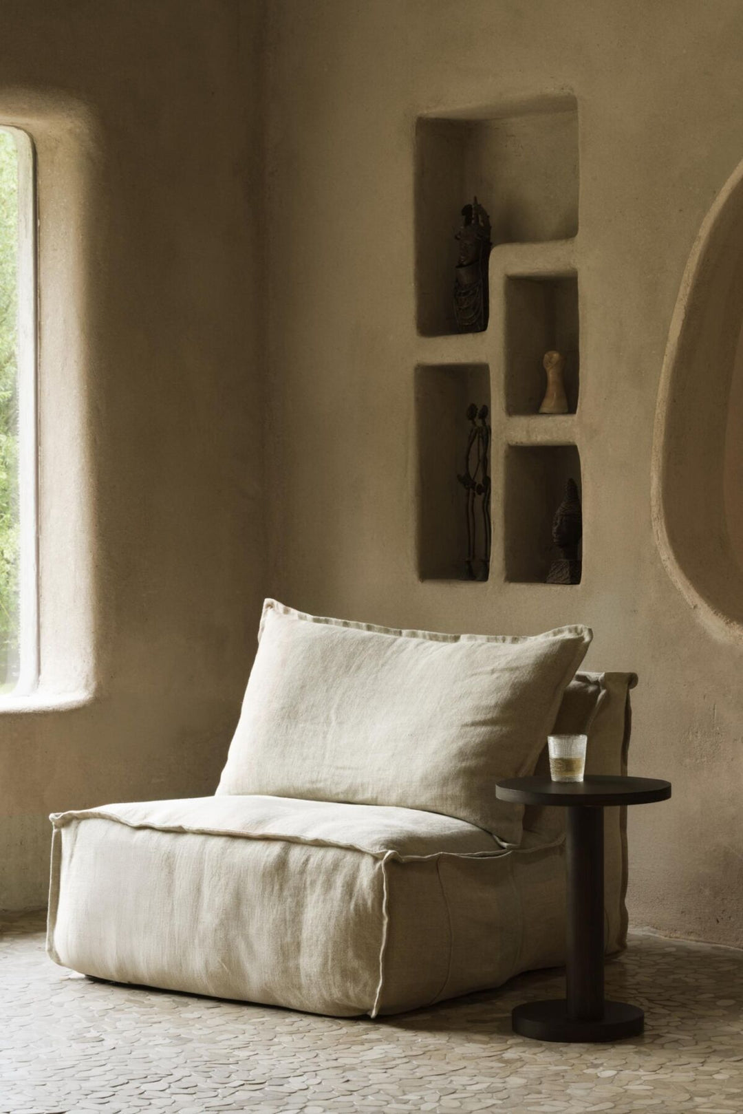 Quax - Lounge Zetel Linen Lounger | Beige