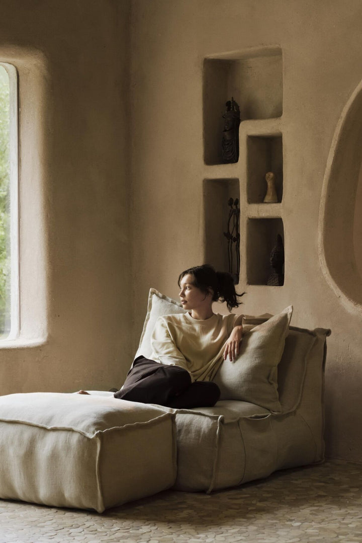 Quax - Poef Swivel & Gliding | Teddy Taupe