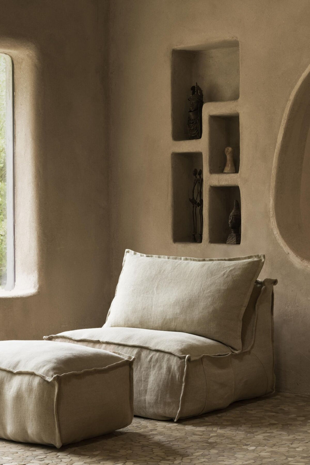 Quax - Poef Swivel & Gliding | Teddy Taupe