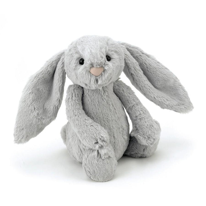 Jellycat Bashful Silver Bunny knuffel, 31 cm, zilvergrijze vacht met lange, zachte flaporen
