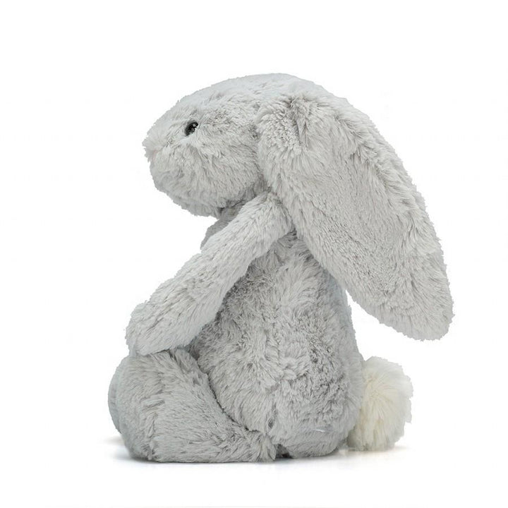 Jellycat Bashful Silver Bunny knuffel, 31 cm, zilvergrijze vacht met lange, zachte flaporen