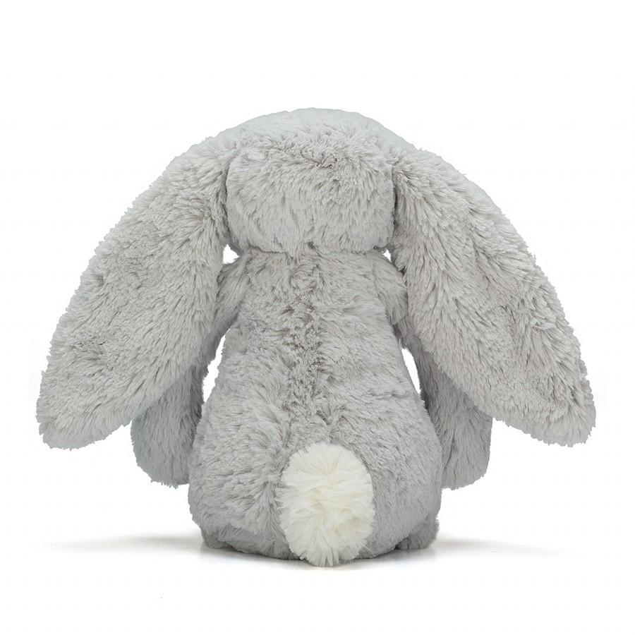 Jellycat Bashful Silver Bunny knuffel, 31 cm, zilvergrijze vacht met lange, zachte flaporen