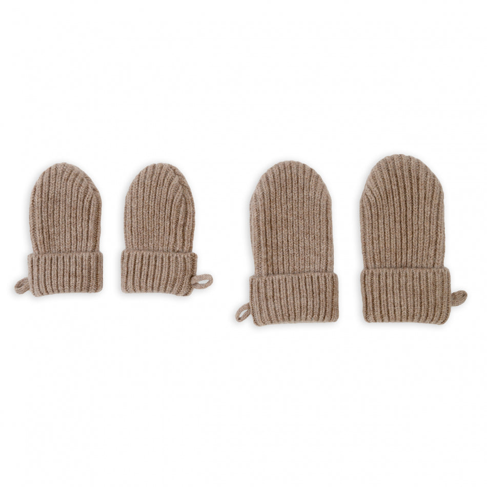 Lodger - Wanten Mittens Merino Wol | Bruin