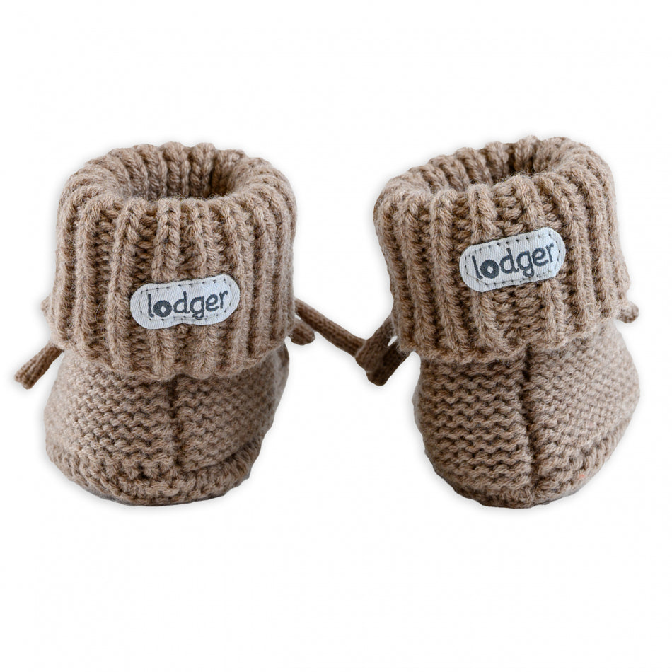Lodger - Slofjes Baby Merino Wol Slipper | Bruin