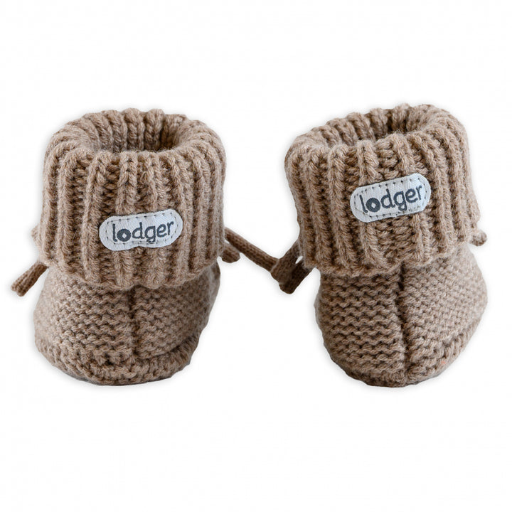 Lodger - Slofjes Baby Merino Wol Slipper | Bruin