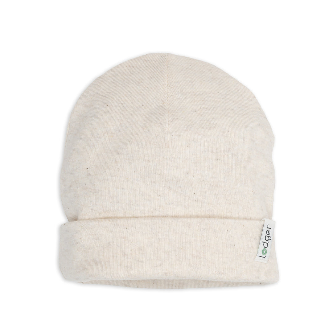 Babymuts Lodger Beanie Melange in Birch – zacht biologisch katoen