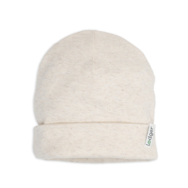 Babymuts Lodger Beanie Melange in Birch – zacht biologisch katoen