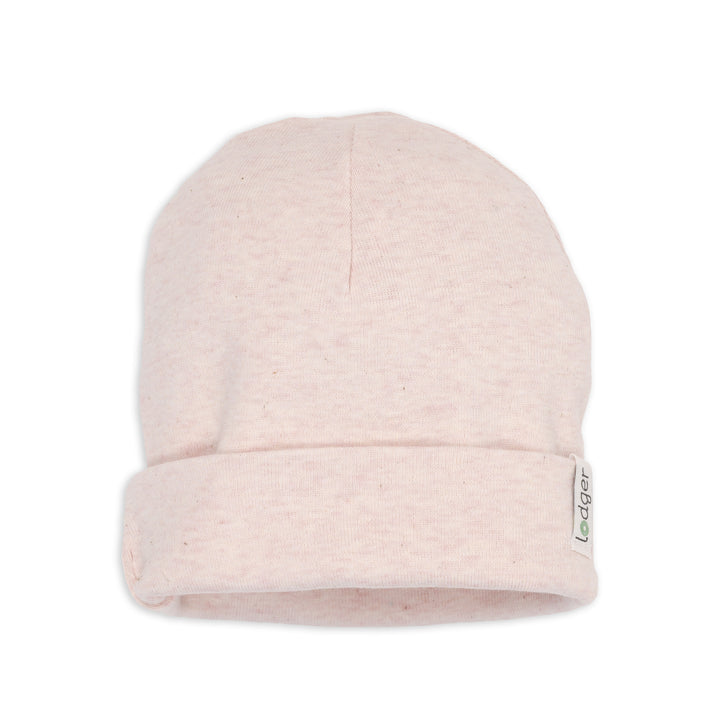 Babymuts Lodger Beanie Melange in Tan – zacht biologisch katoen