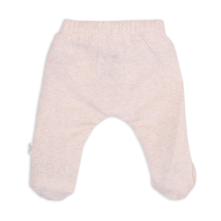 Lodger Joggingbroek baby met voetjes in Tan – biologisch katoen