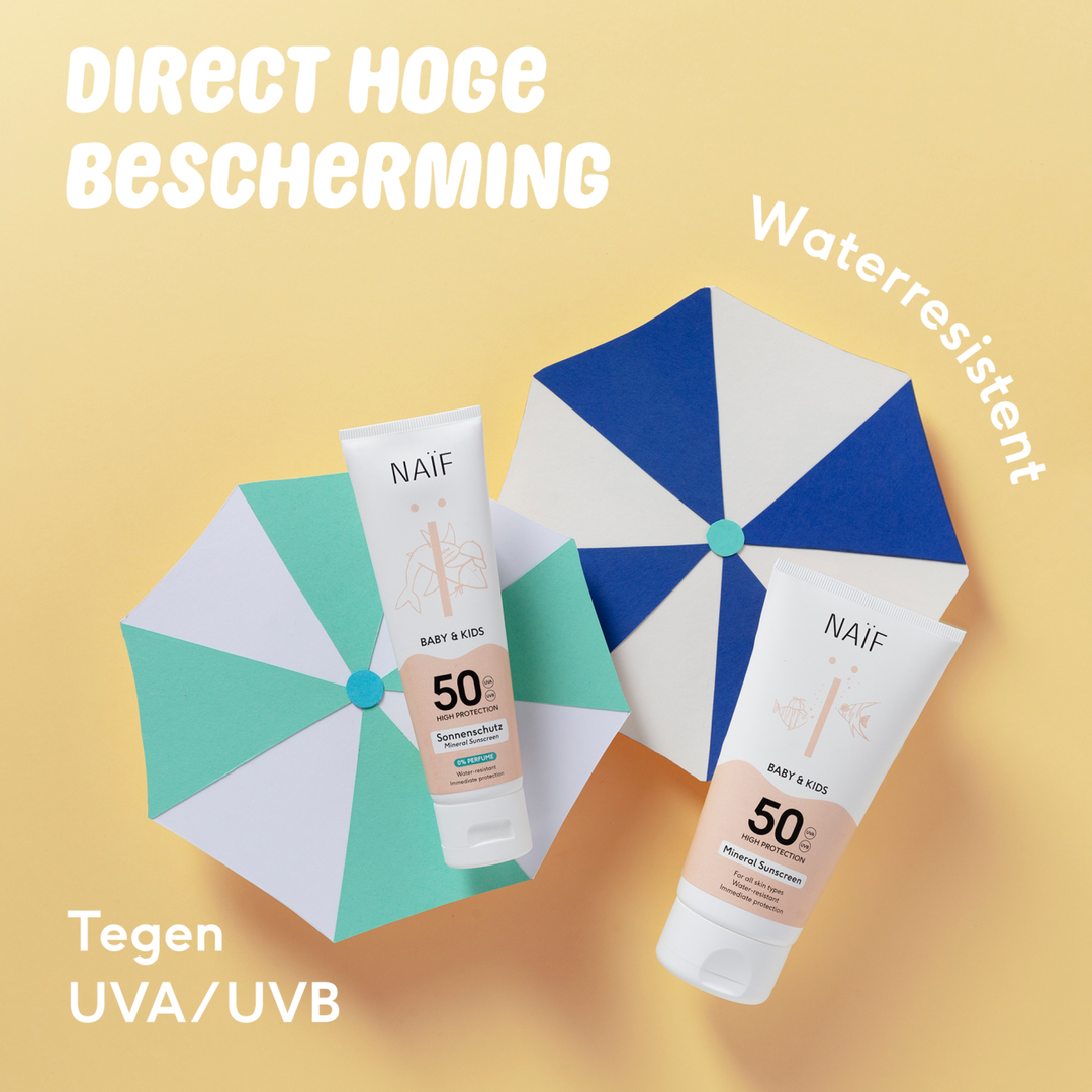 Naïf zonnecrème SPF50 kids 30ml voor gevoelige kinderhuid en onderweg