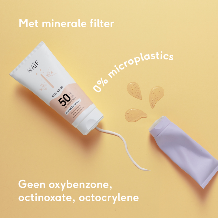 Naïf zonnecrème SPF50 kids 30ml voor gevoelige kinderhuid en onderweg