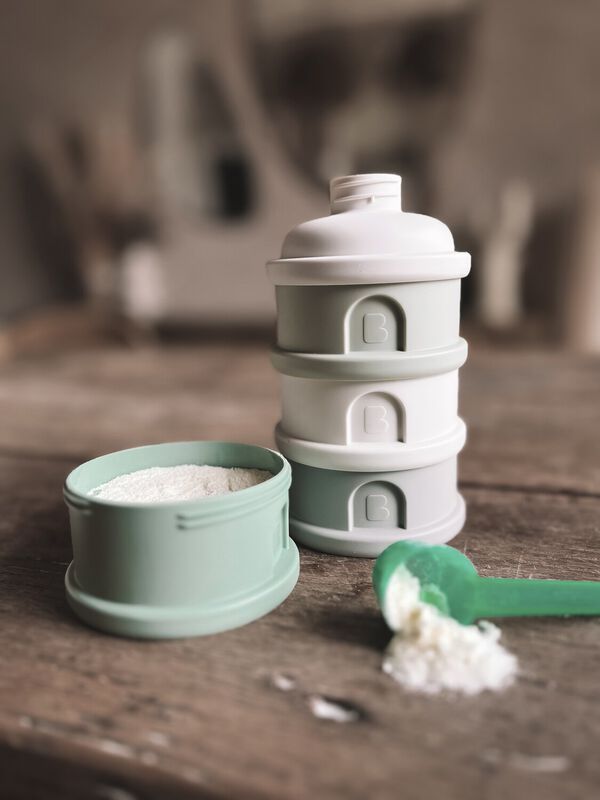 Béaba - Stapelbare Doseerdozen | Cotton White / Sage Green