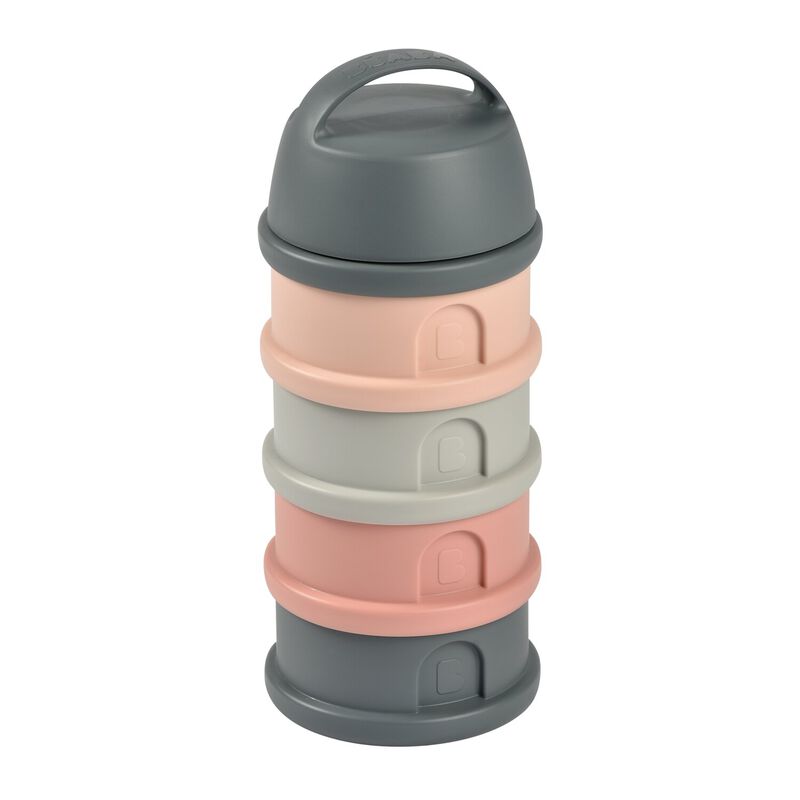 Béaba - Stapelbare Doseerdozen | Mineral Grey / Pink