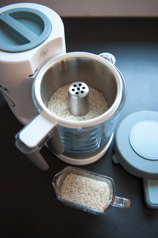Béaba roestvrijstalen pasta- en rijstkoker voor Babycook Neo in wit