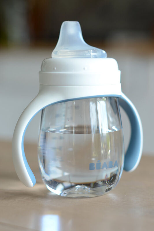 Béaba 2in1 drinkbeker Windy Blue met speen en tuit, 210ml, afneembare handgrepen