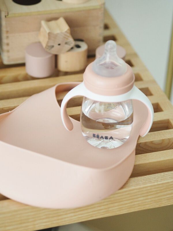 Béaba 2in1 drinkbeker Old Pink met speen en tuit, 210ml, afneembare handgrepen