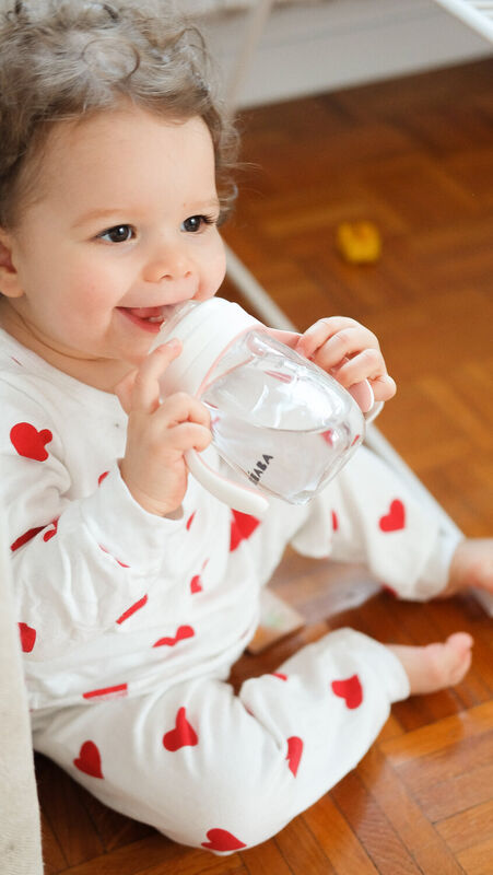 Béaba 2in1 drinkbeker Old Pink met speen en tuit, 210ml, afneembare handgrepen