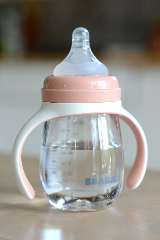 Béaba 2in1 drinkbeker Old Pink met speen en tuit, 210ml, afneembare handgrepen