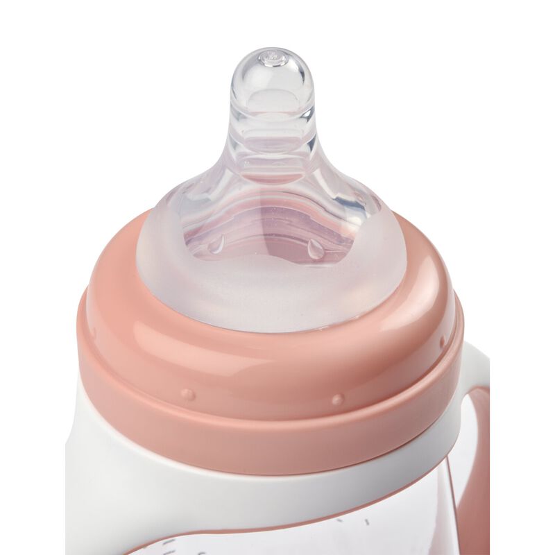 Béaba 2in1 drinkbeker Old Pink met speen en tuit, 210ml, afneembare handgrepen