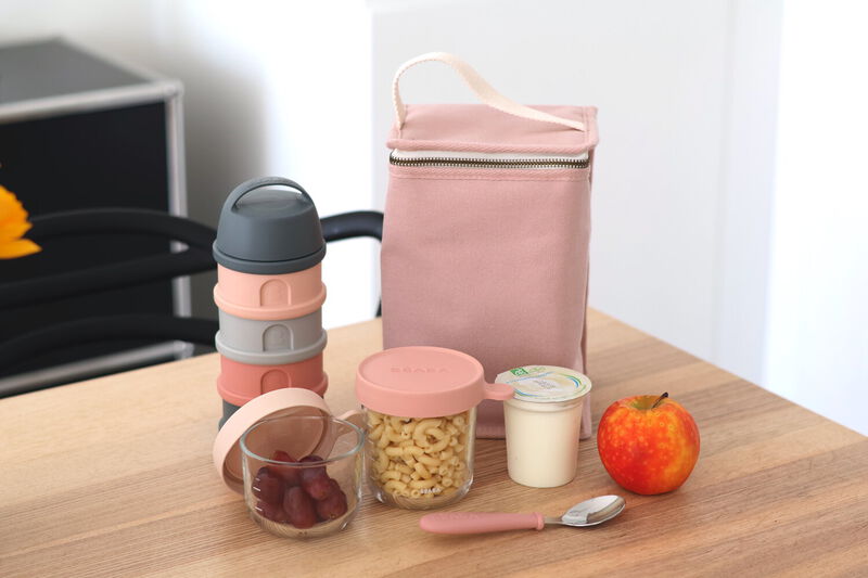 Beaba Isothermische Koeltas Dusty Rose – compacte en opvouwbare lunchtas