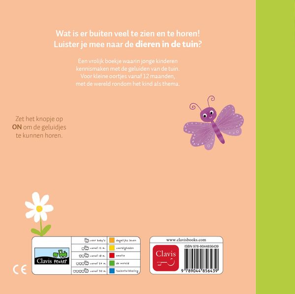 Clavis - Geluidenboekje De Tuin | Interactief Peuterboek