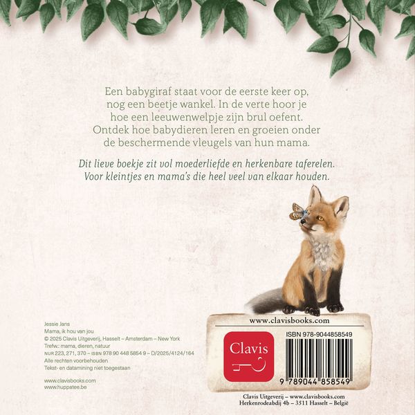 Clavis Boek Mama, Ik Hou Van Jou met babydieren en hun moeders