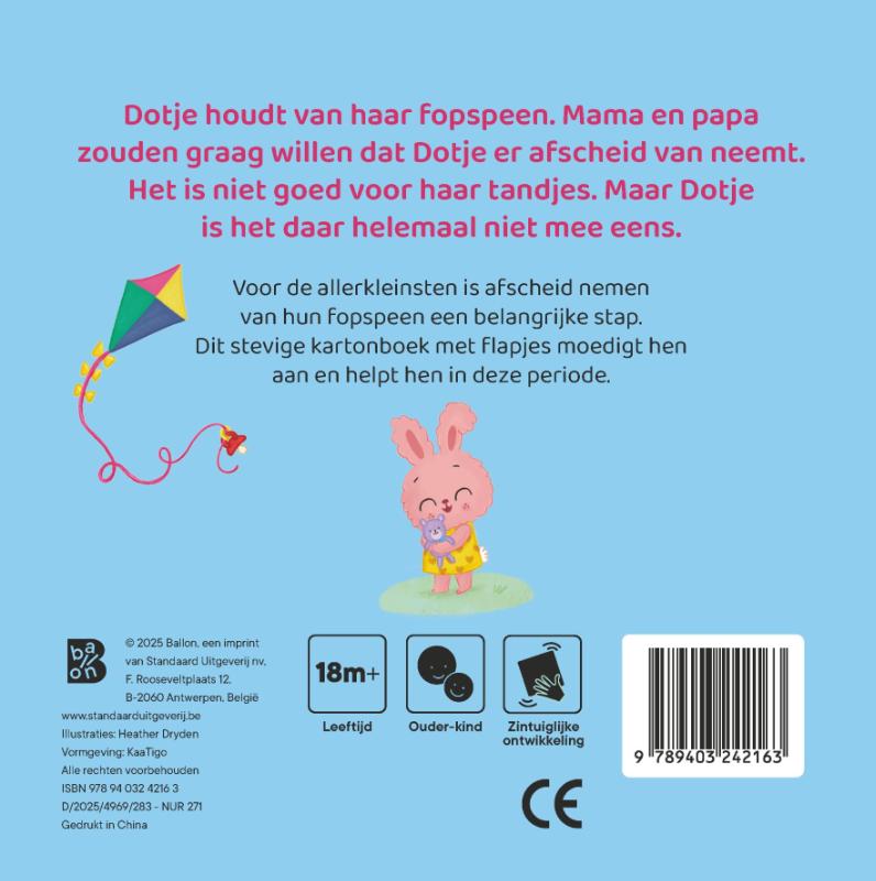 Flapjesboek Ik Groei Dag Speentje met verhaal over afscheid nemen van de speen