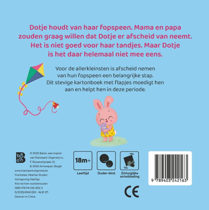 Flapjesboek Ik Groei Dag Speentje met verhaal over afscheid nemen van de speen