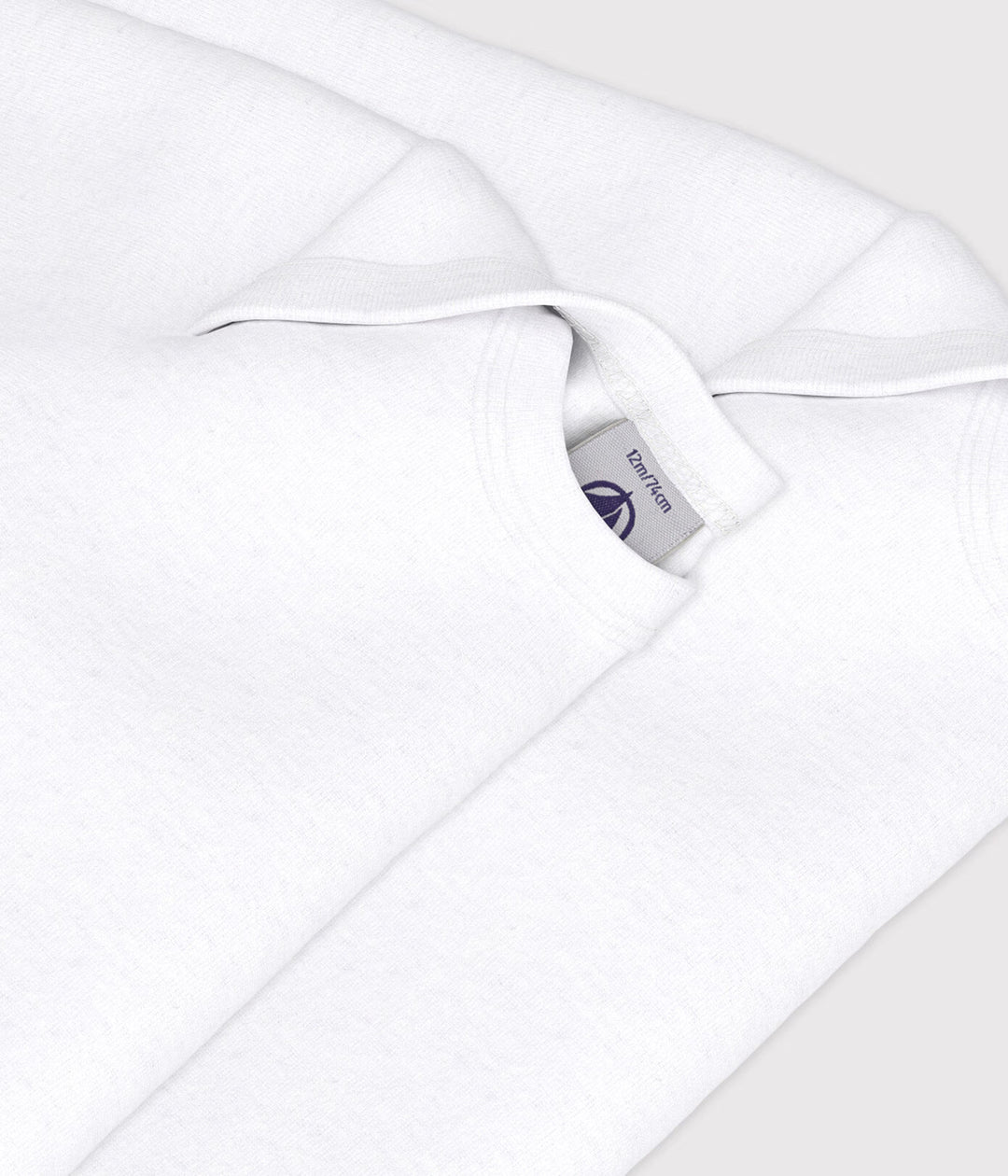 Petit Bateau - Body Lange Mouw Effen Wit (pack)