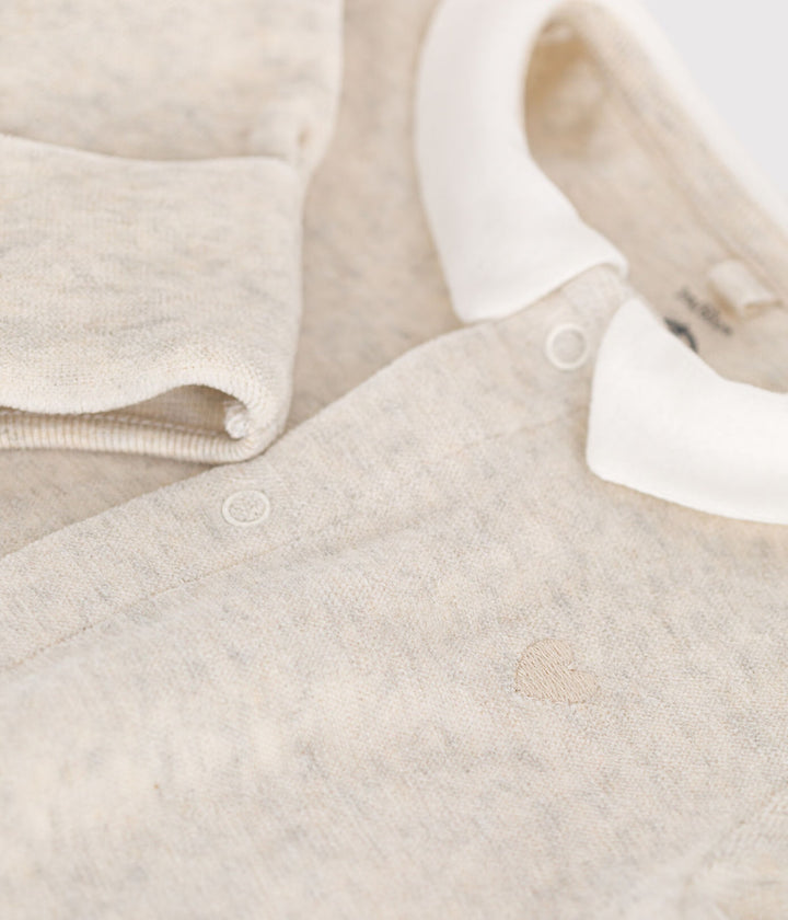 Petit Bateau pyjama met kraag en wanten in Montelimar Chine