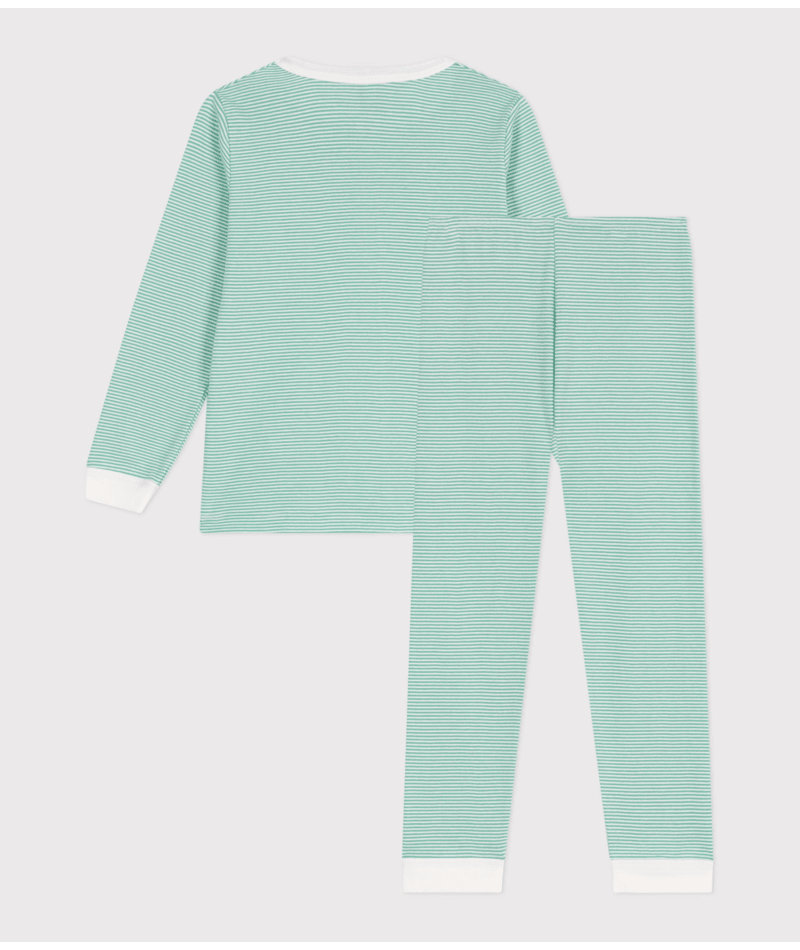 Pyjama 2-delig Stripes Aloevera / Marshmallow