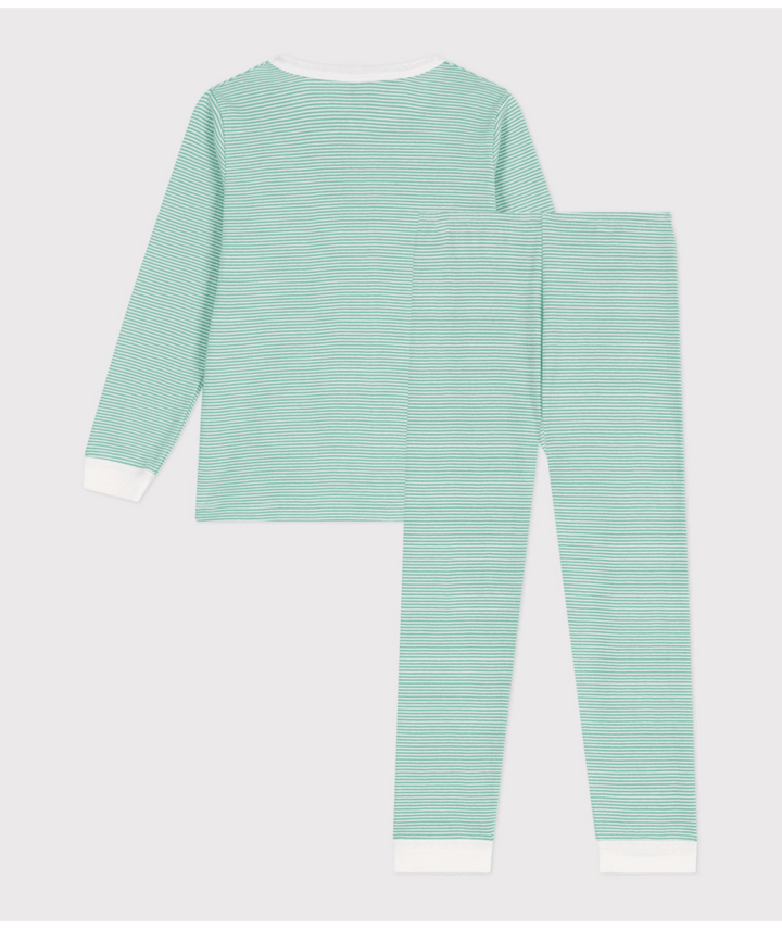 Pyjama 2-delig Stripes Aloevera / Marshmallow