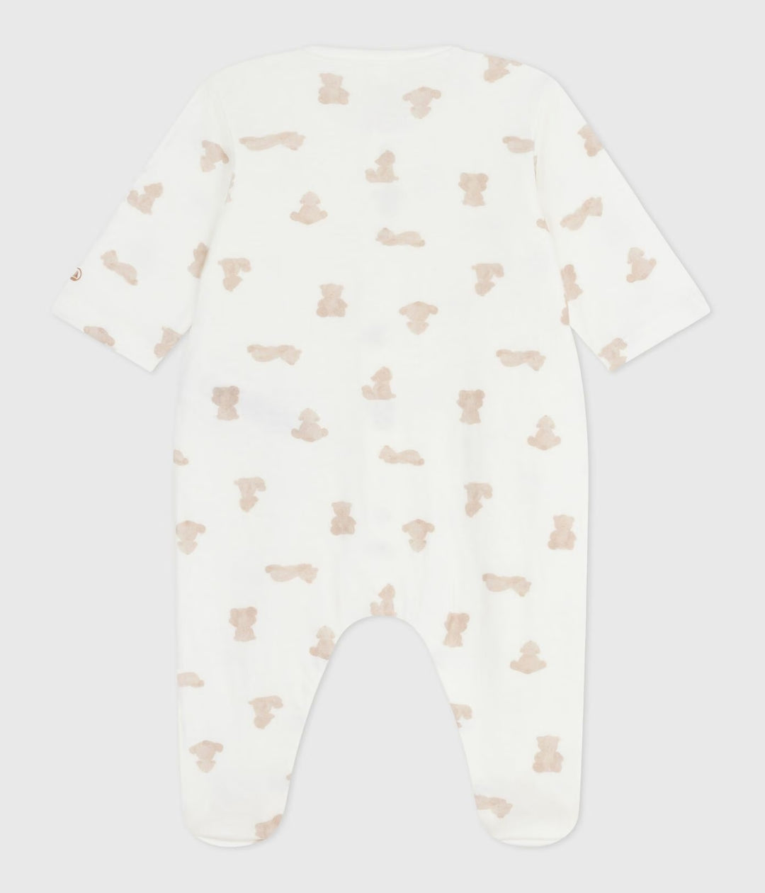 Petit Bateau pyjama teddybeerdesign in marshmallow en brun